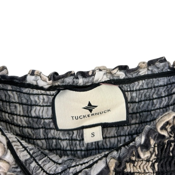 Tuckernuck 100% Linen Ojai Vines Hemmings Floral Smocked Dress - Size Small - Picture 9 of 14